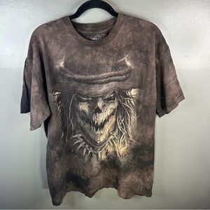 The Mountain James Ryman Scary Scarecrow Tie Dye Brown Shirt Size Mens XL